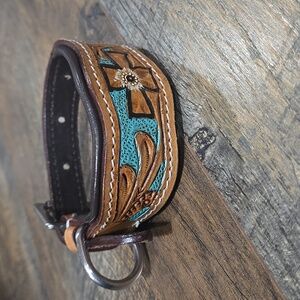 XS Majestic Ally Leather Dog Collar with Adjustable, Padded Fit